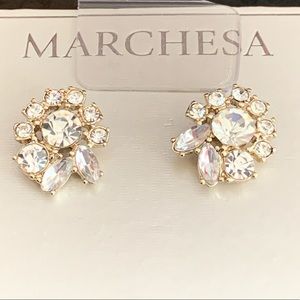 MARCHESA Crystal Cluster Earrings NWT! LAST ONE!